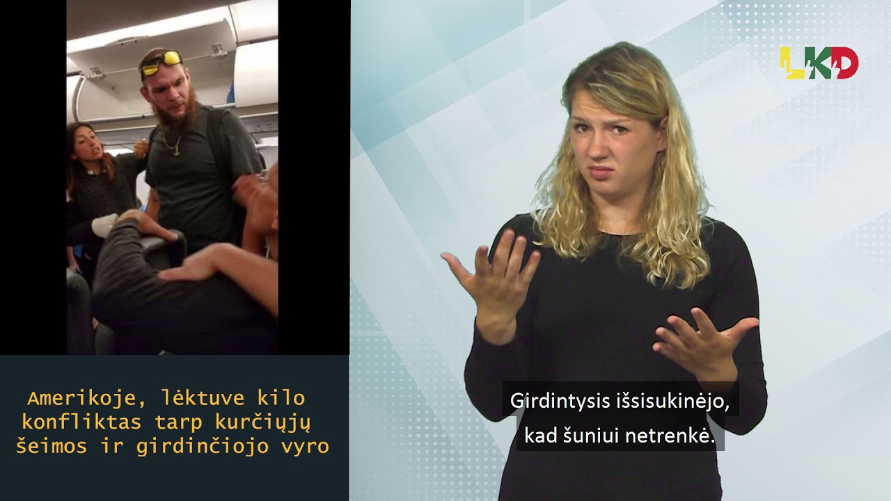 Amerikoje, lėktuve kilo konfliktas tarp kurčiųjų šeimos ir girdinčiojo vyro