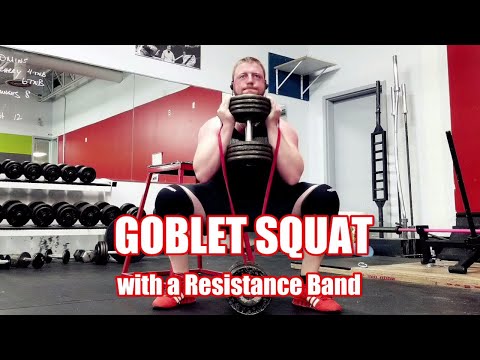 GOBLET SQUAT with a RESISTANCE BAND