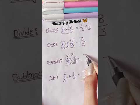 Fractions Butterfly Method #Short Video #Maths