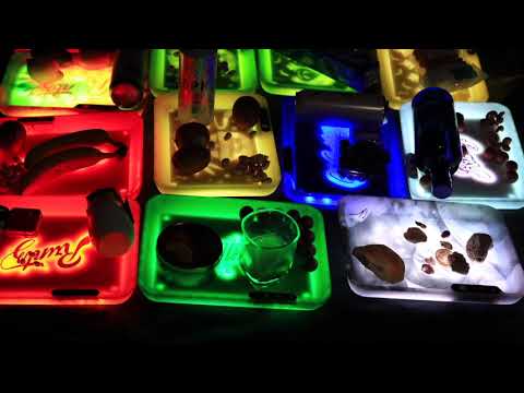 GlowAlien & GlowTray Newest Design 420 Party Gift Night Decoration LED Rolling Tray for weed outdoor