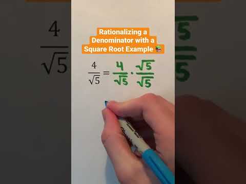 Rationalizing a Denominator with a Square Root Example 📚 #Shorts #algebra #math #education #learn