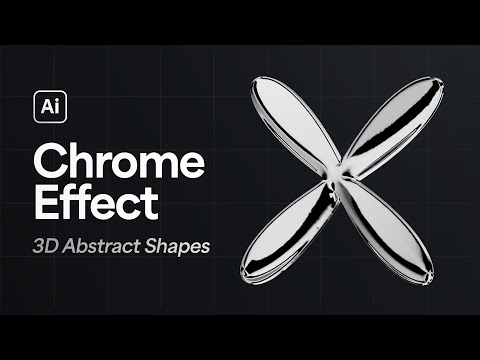 3D Abstract Chrome Shapes | Adobe Illustrator