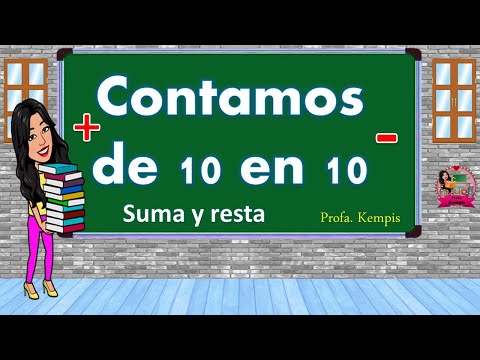 We counted in groups of 10.