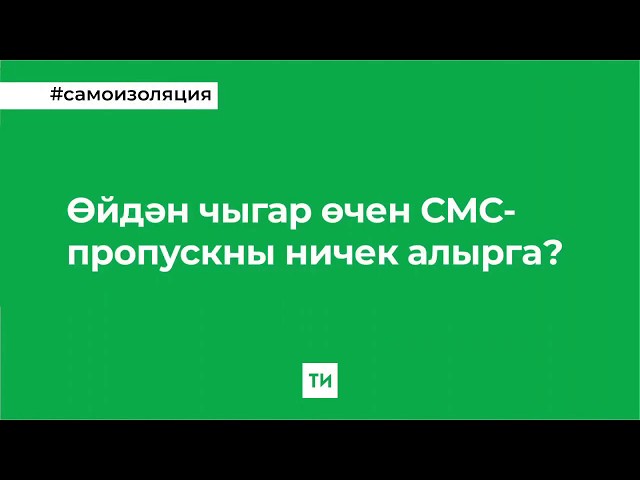 Өйдән чыгар өчен СМС-пропускны ничек алырга?
