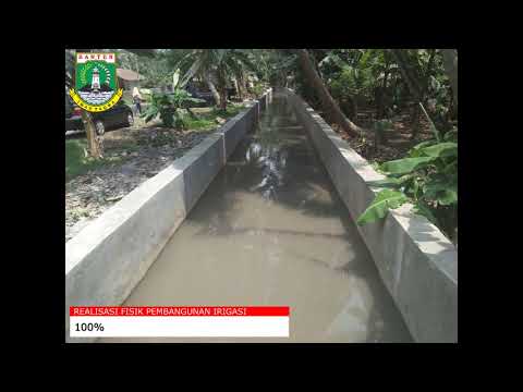    Monitoring Rehabilitasi Jaringan Irigasi Cikalumpang 100% APBD Provinsi Banten T. a 2018