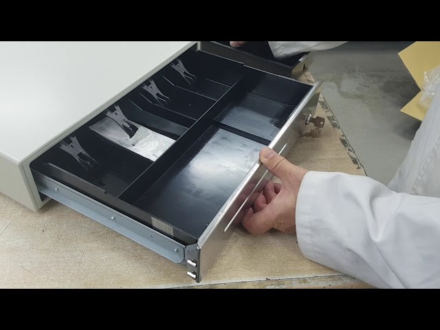 Vídeo relacionado con Safescan LD-4141 Cajón portamonedas uso ocasional para el efectivo - Caja registradora con 4 apartados para billetes y 8 para monedas - Caja dinero conexión RJ-12 - Cajón portamonedas 41x41,5x11,5 cm
