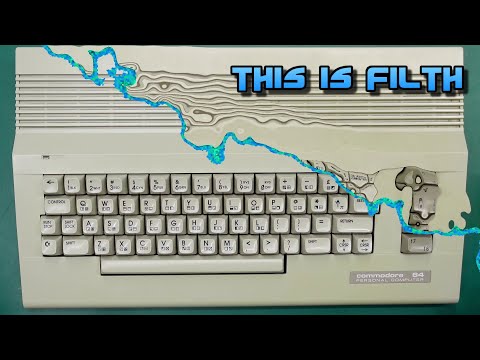 Commodore 64C repair Part 2 - dirty ports and keyboard sup...ports