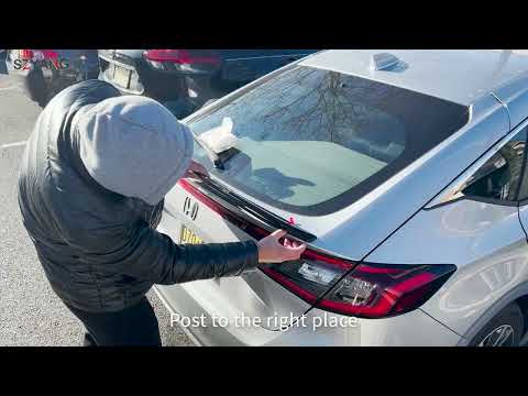 How to install Honda Civic Hatchback Rear Spoiler Trunk Spoiler