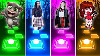 Talking Tom x How You Like That x Blackpink x Friday Nights Funkin Theme Song Tiles Hop 