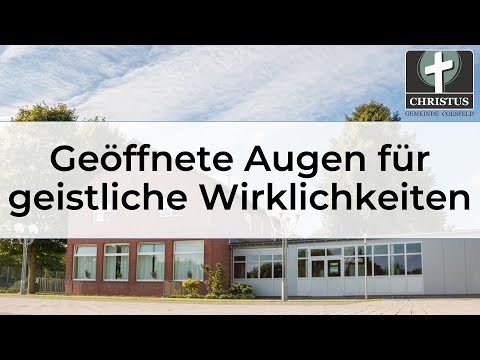 Geöffnete Augen für geistliche Wirklichkeiten - Johann Penner - Predigt - 24.01.2021