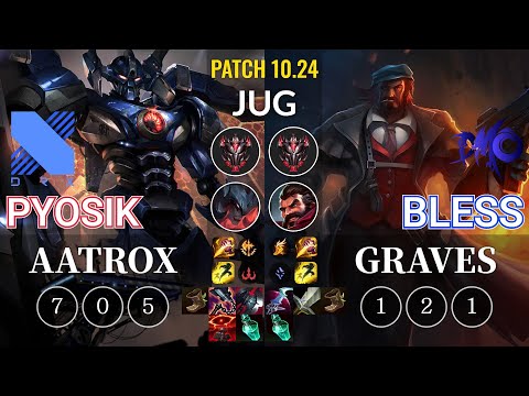 DRX Pyosik Aatrox vs DMO bless Graves Jungle - KR Patch 10.24