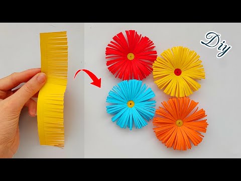 How To Make Easy Paper Flowers 🌸| DIY Paper Flower Craft Ideas Tutorial