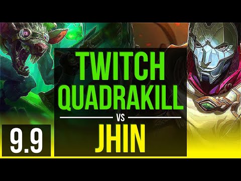 TWITCH & Soraka vs JHIN & Alistar (ADC) | Quadrakill, KDA 13/1/7, 600+ games | EUW Master | v9.9