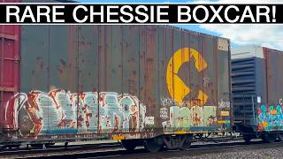 🔴 RARE CHESSIE SYSTEM BOXCAR SPOTTED WHILE RAILFANNING CSX FREIGHT IN LOWELLVILLE, OHIO!