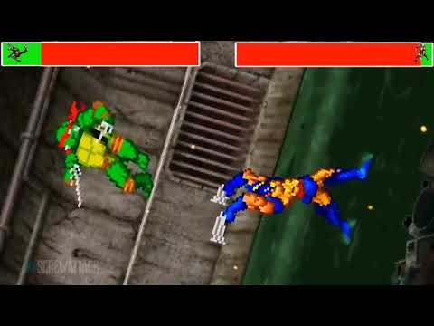 Raphael vs. Wolverine with healthbars