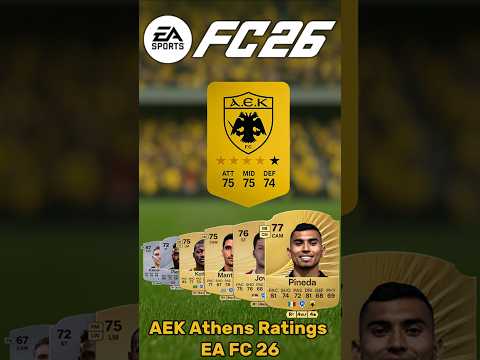 AEK Athens EA FC 26 Ratings 🔥 How Strong is AEK? #shorts
