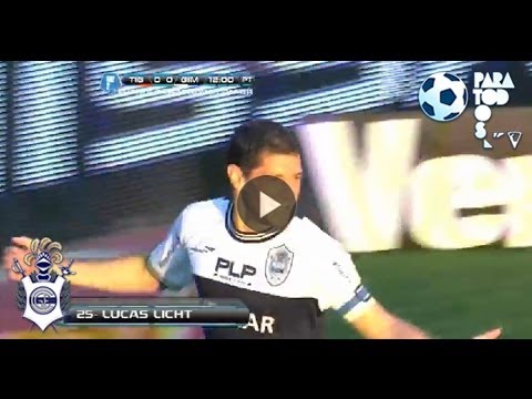 Gol de Licht. Tigre 0 - Gimnasia LP 1. Fecha 11. Torneo Inicial 2013. Fútbol Para Todos