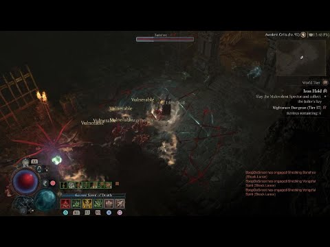Diablo IV_Season 1 T57 Iron Hold with my lvl 92 Bone Spear necromancer