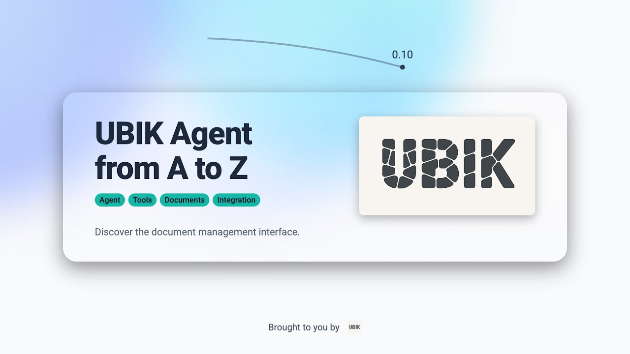 UBIK document management: organize your agents' knowledge