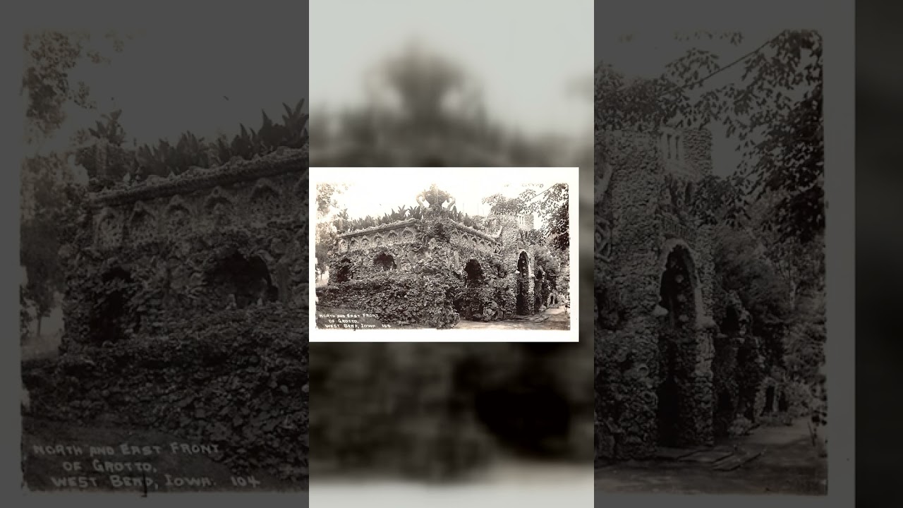 RPPC of Grotto, West Bend, Iowa, Undivided Back, Early 1900s Video