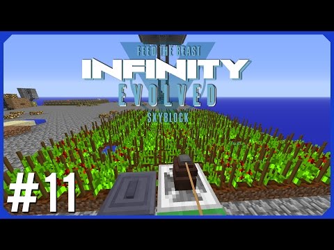 FTB Infinity Evolved Skyblock - Episode 11 - Crop Harvesting & More Ender IO Machines!