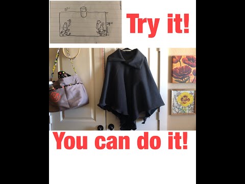 How to Make a Sweater Poncho using Janome 9850 - Part 1