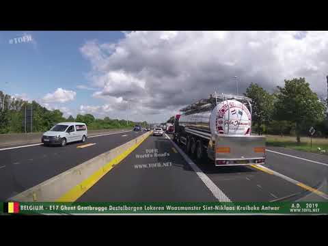 1083 BELGIUM - E17 Ghent Gentbrugge Destelbergen Lokeren Waasmunster Sint-Niklaas Kruibeke Antwerp