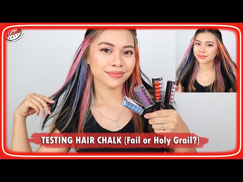 Testing Hair Coloring Chalk On Black & Blonde Hair |...