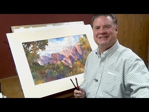 Roland Lee Paints a Wet into Wet Watercolor Sky