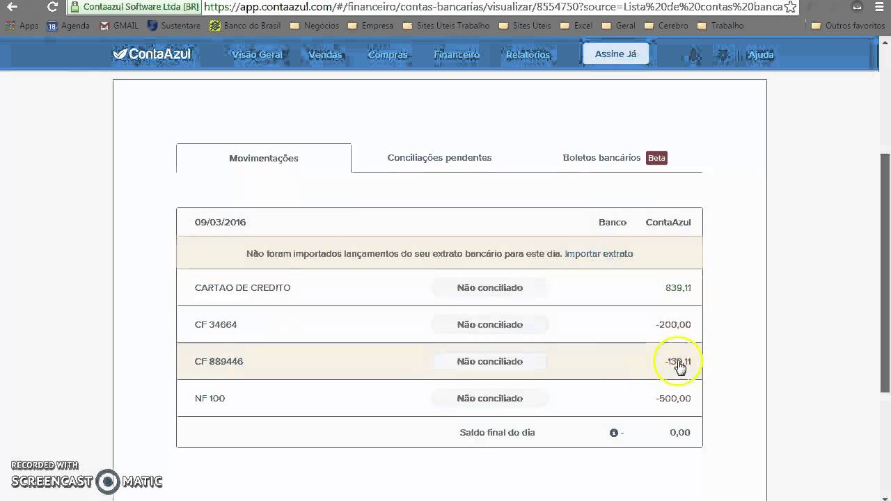 ContaAzul - Controle Cartão de Crédito Empresarial