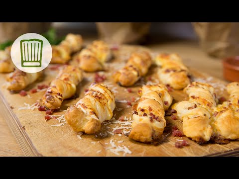 Blätterteig-Schinken-Käse-Stangen Rezept #chefkoch