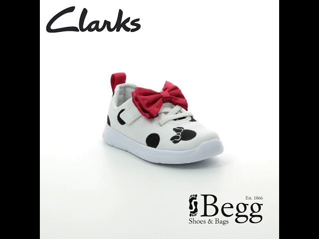 Details about   Girls Clarks 'Ath Bow T' Casual Trainers F & G Fittings 
