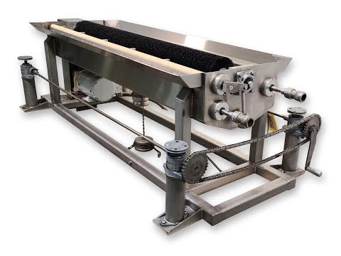 Used 1/2HP Motorized Sanitary Conveyor Belt Washing System - 54"W