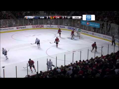 OT complete Feb 19 2013 Vancouver Canucks vs Chicago Blackhawks NHL Hockey