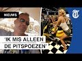 TT-camping zit voor de tv