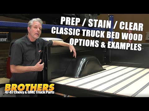Classic Truck Wood Bed Floor Fitting, Prepping, Staining and Clear Coat/Sealing - Bedwood / Bed Wood