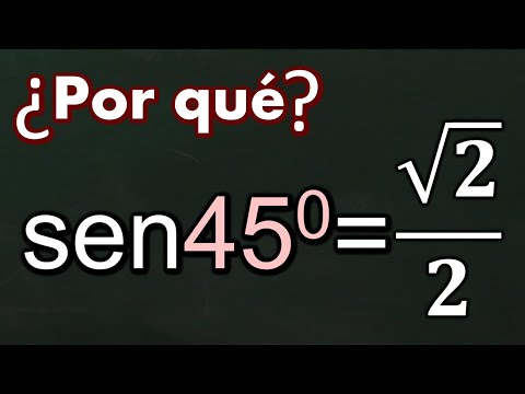 Seno de 45 es raíz de dos entre dos, √2/2. ¿Por qué?