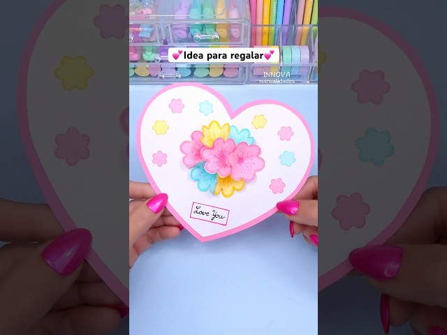 Vídeo relacionado con Vicloon Tarjeta de Regalo de Felicitacion de Madera con Flor, Hecha a Mano, con Sobres, para Cumpleanos, Bodas y San Valentin (Rosa)