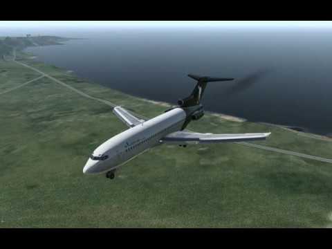X-Plane 11 Walker Air Transport 727-100 into EGJJ