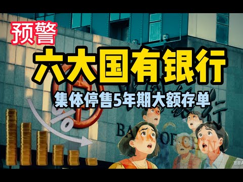 银行发出最高级别预警，六大行停售5年期大额存单！0利率时代离我们不远了#利率 #大额存单 #零利率 #中国经济 #投资 #理财 #金融市场