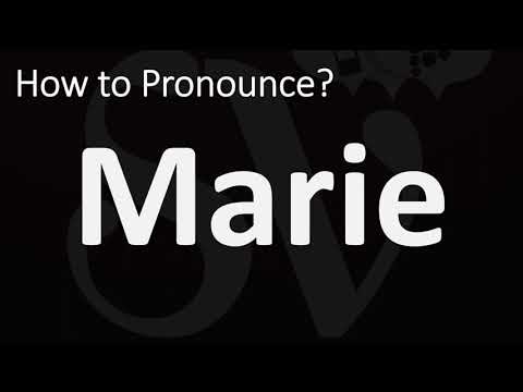 How to Pronounce Marie? (CORRECTLY)
