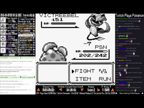 Twitch Plays Pokémon Red Anniversary - Defeating Erika!