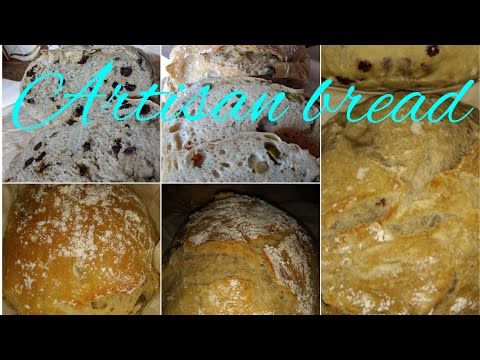 how to make artisan bread  no knead 4 different flavors