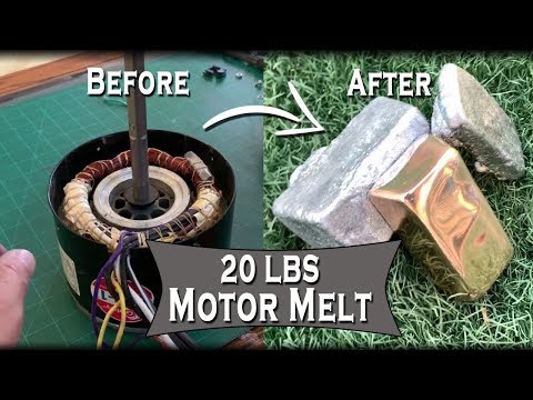 HUGE 20Lbs Condenser Motor Melt - PURE Copper AND Aluminum Ingots