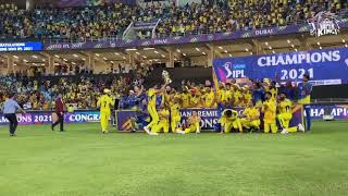 CSK WIN 2021 IPL TROPHY 🏆|CHENNAI SUPER KINGS IPL FINAL WINNING MOVEMENT | #ipl2021 #cskwin #youtube