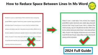 How to reduce space between lines in ms word | how to decrease space between lines in ms word