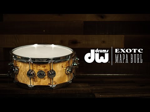 Sims Music - DW Colletor's 14x6 5 Exotic Mapa Burl over PC Cherry - Demo