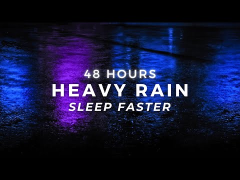 Heavy Rain Sounds for Sleep & Relaxation | 48 Hours of Soothing Rainfall