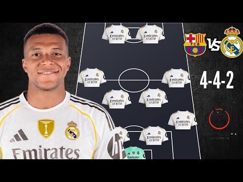 BARCELONA VS REAL MADRID 🔥 REAL MADRID PREDICTED LINEUP (4-4-2)✅ SUPER CUP FINAL MATCH 