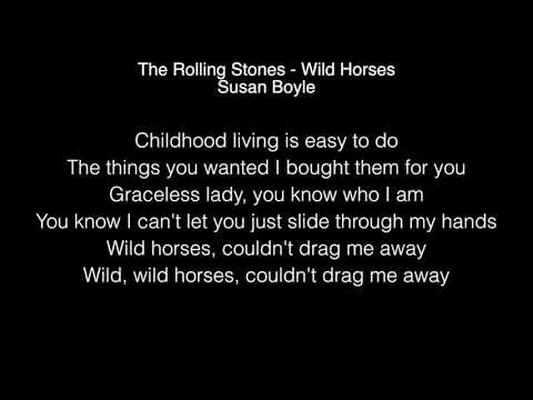 Susan Boyle - Wild Horses lyrics ( Golden Buzzer America's Got Talent: The Champions )